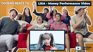 COUSINS REACT TO LISA  MONEY EXCLUSIVE PERFORMANCE VIDEO [upl. by Borman]