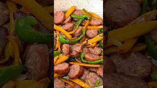 The most delicious recipe made with Sausages😋 sausage sausagerecipes shortvideos [upl. by Nauwaj]