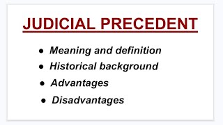 Doctrine of Precedent  Ratio decidendi sources of law judicialprocess jurisprudence staredecisis [upl. by Yma611]