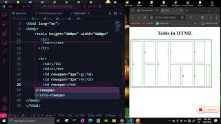 10 Row Span and Col Span in Tables Make the Table of the Format  Pattern 2 [upl. by Ellehcam433]