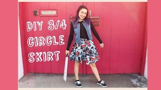 How to Sew 34th Circle Skirt  Crafty Amy [upl. by Donn383]