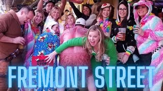 Fremont Street LIVE 🔴 Onesie Bar Crawl Las Vegas [upl. by Simpkins]