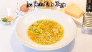 SOPA LIGERA DE VERDURAS  Recetas de cocina fáciles sanas ligeras y sabrosas [upl. by Norene702]