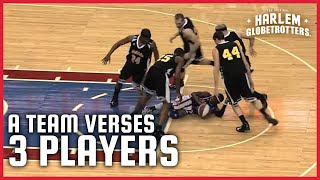 Amazing 3 Globetrotters Take On Full Team  Harlem Globetrotters [upl. by Asia]