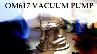 OM617 VACUUM PUMP REPAIR  1983 Mercedes 300TD [upl. by Claudie903]