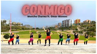 CONMIGO  MONCHO CHAVEA FT OMAR MONTES  COREO YURENA CURBELO  ZUMBA [upl. by Neemsay]