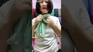 Summer trending neckerchief tie style for ladies scarf shorts [upl. by Sundstrom]