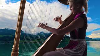 Relaxing Harp Music 😌 Heavenly Harp Instrumental for Relaxation 😌 Lakes [upl. by Nerti920]