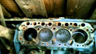 Rusted Blue MGB engine Part 2 head removal cylinders [upl. by Nnaecarg]