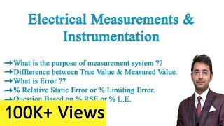 Electrical Measurement amp Instrumentation Lecture  1 [upl. by Htieh]