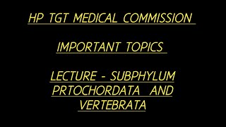 Hp tgt medical commission preparation  Lecture subphylum Protochordata and vertebrata [upl. by Martynne852]