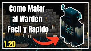 ✨como MATAR AL WARDEN en Minecraft Bedrock 121 [upl. by Inness]