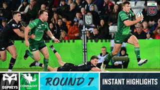 Ospreys v Connacht  Instant Highlights  Round 7  URC 202223 [upl. by Ariada]