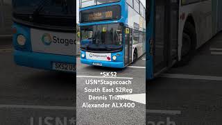 SK52 USNStagecoach South East 52Reg Dennis Trident Alexander ALX400 [upl. by Roberta337]