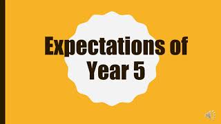 Expectations for children in Year 5 [upl. by Heger]