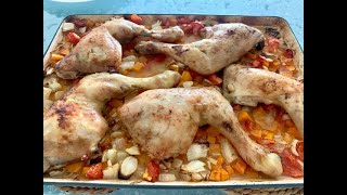 Pollo al horno con verduras [upl. by Lein]