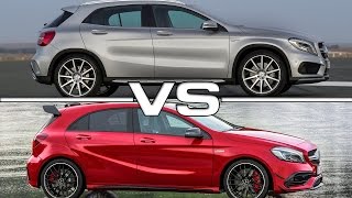 Mercedes GLA 45 AMG vs Mercedes AMG A 45 [upl. by Enelad]