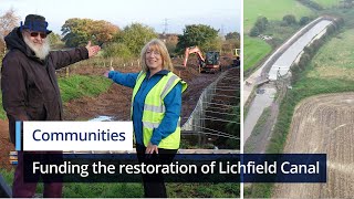 HS2 funds help restoration of Lichfield Canal [upl. by Ynaffi]