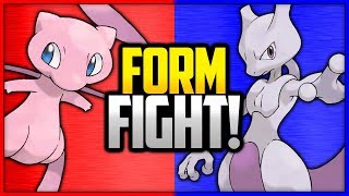 Mew vs Mewtwo  Pokémon Form Fight Legendary [upl. by Aicirtan836]