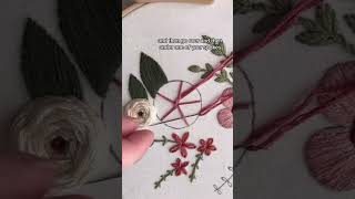 Floral Sampler Stitch Along woven rose embroiderytutorial beginnersembroidery embroidery [upl. by Naek327]