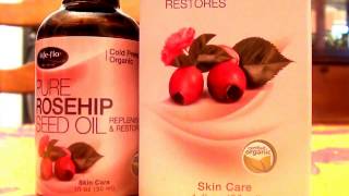 LifeFlo Pure Rosehip Seed Oil for smooth glowing skin anti aging REVIEW [upl. by Hare651]