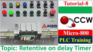 Retentive on delay Timer RTO  Micro800  Where is retentive timer used PLC Training Tutorial8 [upl. by Ainecey690]