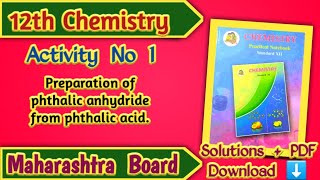 Class 12th Chemistry Activity No 1 Solutions  Maharashtra Board [upl. by Naerb447]