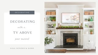 Mantel Decorating With a TV — My Best Ideas and Tips [upl. by Anatnahs]