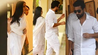 Katrina Kaif amp Vicky Kaushal attend Late Pamila Chopra Funeral ⚱️📸 [upl. by Emerej]