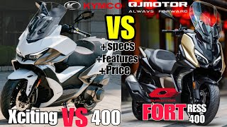 Matindi na Labanan sa 400cc Maxi Scooter  2024 QJ Motors Fortress 400 VS Kymco Xciting VS 400 [upl. by Noevart]