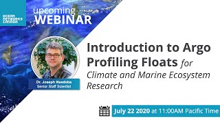 Intro to Argo profiling floats for Climate and Marine Ecosystem Research  Summer Webinar Series [upl. by Kreindler]