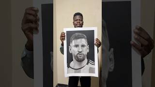 After Dedicated 3 days to draw MessiHere’s the unveiling asmr shorts artwork messi [upl. by Harragan149]