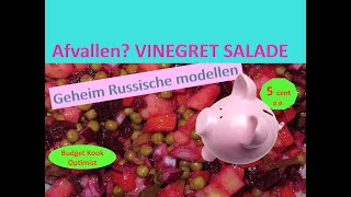 SLIM AFVALLEN Vegetarische salade VINEGRET Gezond eten Pasen LunchBrunch  Goedkoop 5 cent [upl. by Eiloj98]