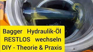 DIY Restlos Hydraulik ÖlWechsel Minibagger [upl. by Porta]