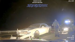 Dodge Challenger Caught Street Racing Flees Arkansas State Police  150 mph pursuit and PIT [upl. by Hau839]