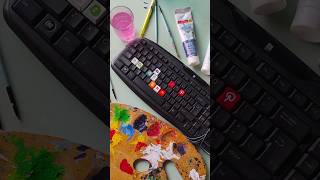 customising keyboard art acrylic drawing acrylicpaint painting acrylicpainting artist [upl. by Wolsky79]