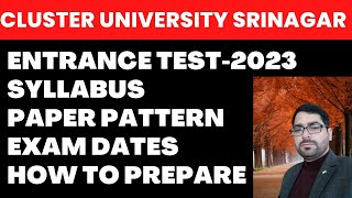 Cluster University Srinagar l Entrance Test2023 l SyllabusPaper Pattern CUET UG 2023 cuet2023 [upl. by Aekan909]