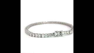 1239CT Round Diamond Tennis Bracelet 14 White Gold 700 inches [upl. by Ielak]