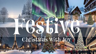 Festive Mood Music  Christmas with Joy over 1 hour  Flipbook Animation with Quotes [upl. by Esinnej]