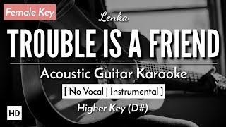 Trouble Is A Friend Karaoke Acoustic  Lenka HQ Audio [upl. by Leiand]