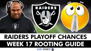 Raiders Playoff Chances Before Colts Game NFL Playoff Picture AFC Standings Week 17 Rooting Guide [upl. by Gadmon70]