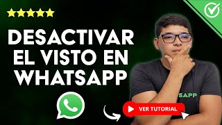 Cómo DESACTIVAR EL VISTO en WhatsApp en Android e iPhone  👁️ Sin Aplicaciones 👁️ [upl. by Wil535]