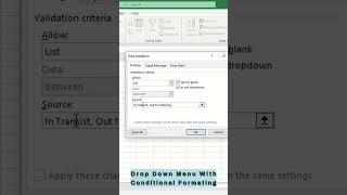 Dropdown menu with Conditional formatting tamil microsoft education [upl. by Isolde]