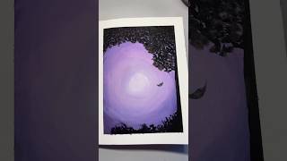 Spooky firstleaffalling painting in gouache asmr spooky fall sketchbookideas [upl. by Zerlina]