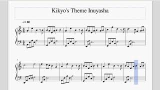 Kikyos Theme Inuyasha Piano Sheet Easy [upl. by Darius58]