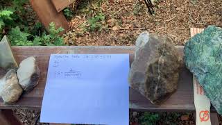 How to test Specific Gravity  stone density  identifying natural whetstones SG testing jade [upl. by Harad]