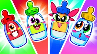 Bottle Milk Feeding Song 😍   More Best Kids Songs And Nursery Rhymes by Fluffy Friends [upl. by Lurette599]