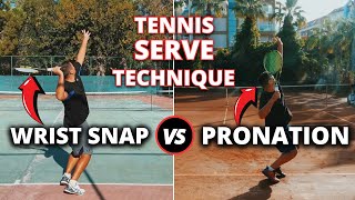 Perfecting Your Serve Technique  Snap The Wrist vs Pronation [upl. by Jeffery]