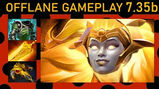 ⭐Dawnbreaker Offlane Gameplay 735b  Dota 2 Top MMR [upl. by Harifaz]