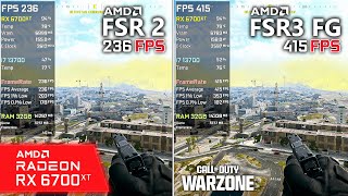 RX 6700 XT  COD Warzone 3  AMD FSR 3 Frame Generation [upl. by Tabbatha]